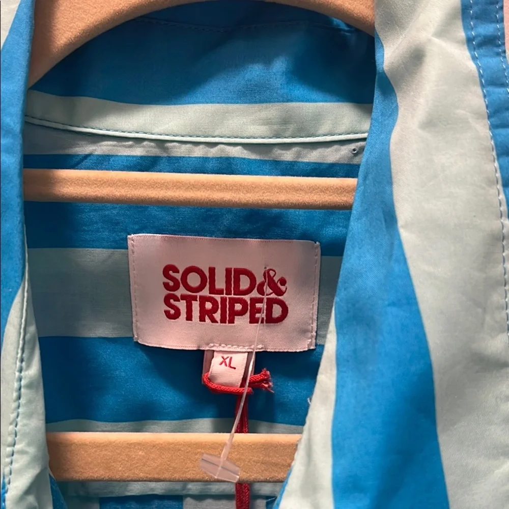 Bold Striped Blue Button-Up Shirt - Picture 3 of 6